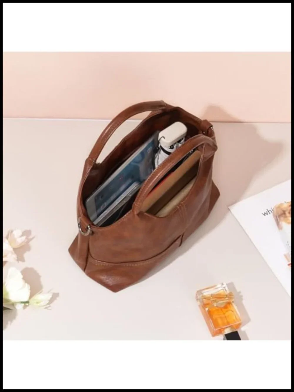 Soft Vegan Leather Hobo Crossbody Satchel Tote Bag with Top Handle